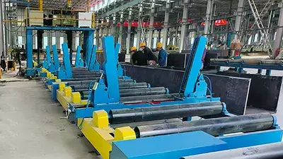 Стан для сборки балок коробчатого сечения